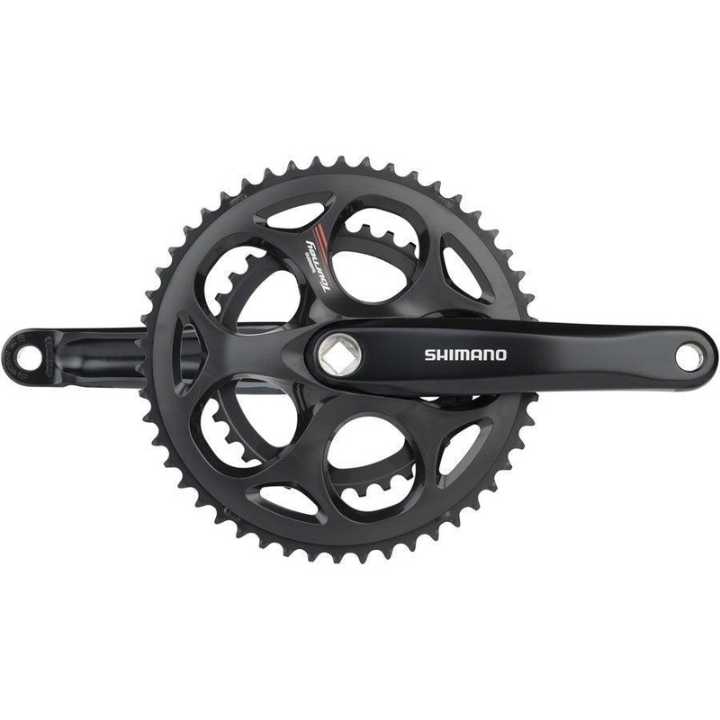Shimano Tourney FC-A070 Crankset – 170mm 7/8-Speed 50/34t Riveted Square Taper JIS Spindle Interface BLK