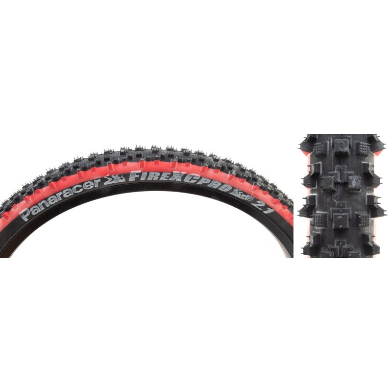 Panaracer Fire Pro Tire – 26 x 2 .1 Tubeless Folding Black/Red