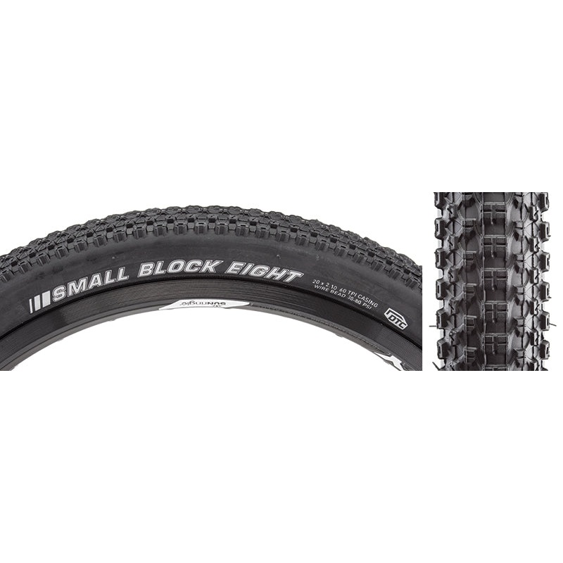 Kenda Small Block 8 Tire 20×2.10 Wire Clincher DTC 60TPI Black