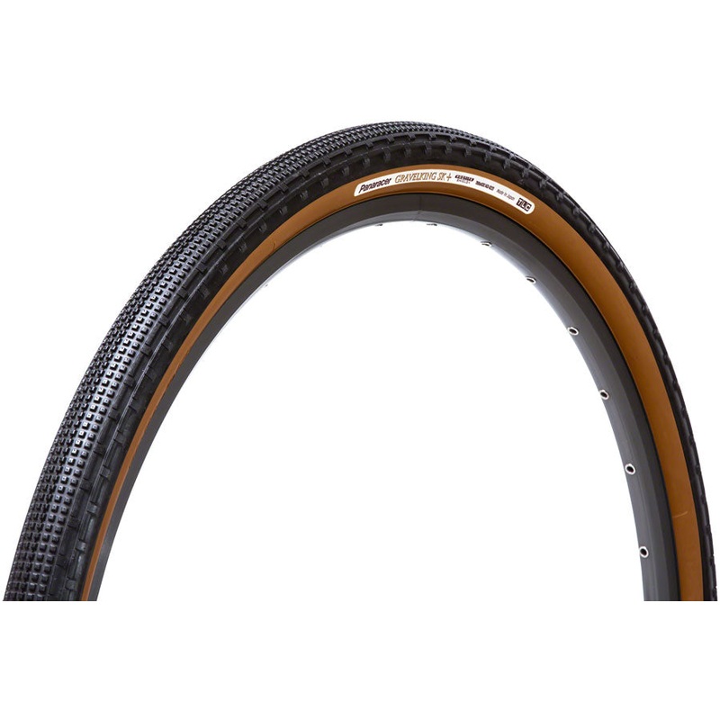 Panaracer GravelKing SK Plus Tire – 700 x 43 Tubeless Folding BLK/Brown ProTite Protection