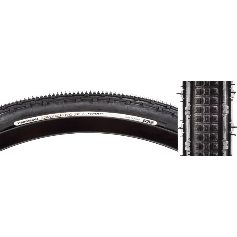 Panaracer GravelKing SK Plus Tire – 700 x 50 Tubeless Folding BLK ProTite Protection