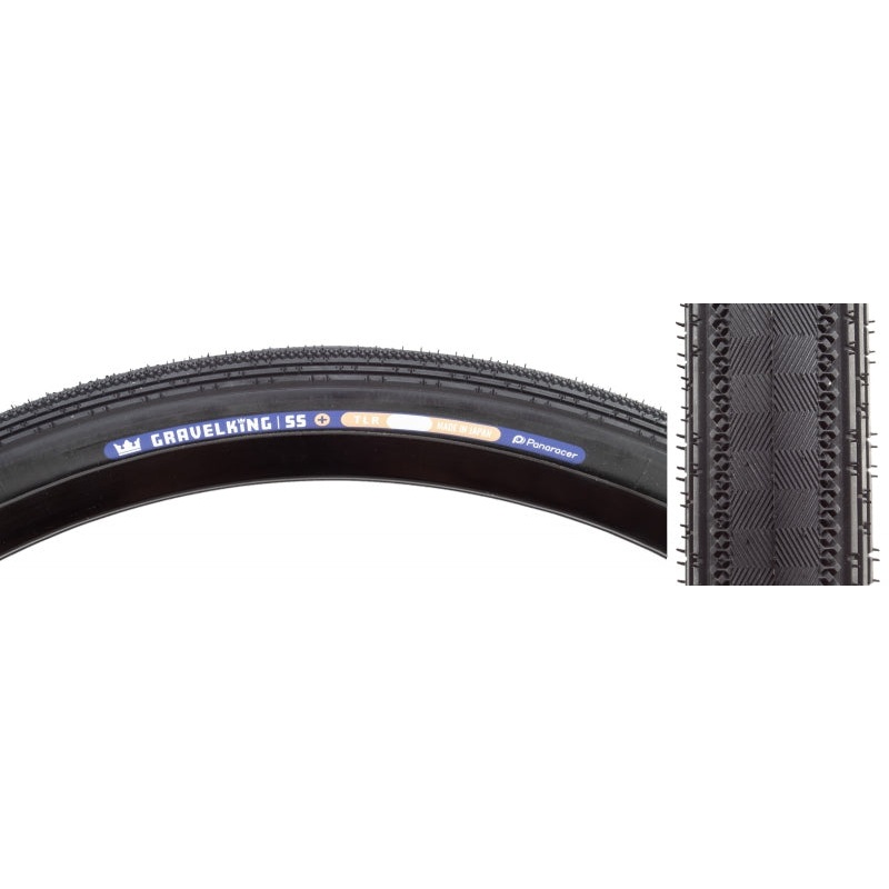 Panaracer GravelKing SS Plus Tire – 700 x 28 Clincher Folding Black