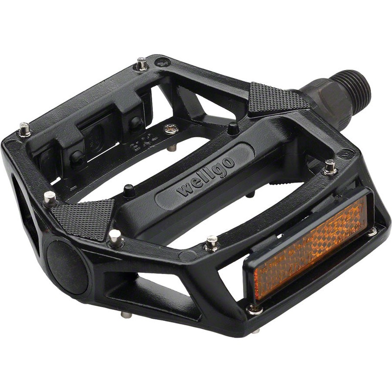 Wellgo B102 Pedals – Platform Aluminum 1/2″ Black