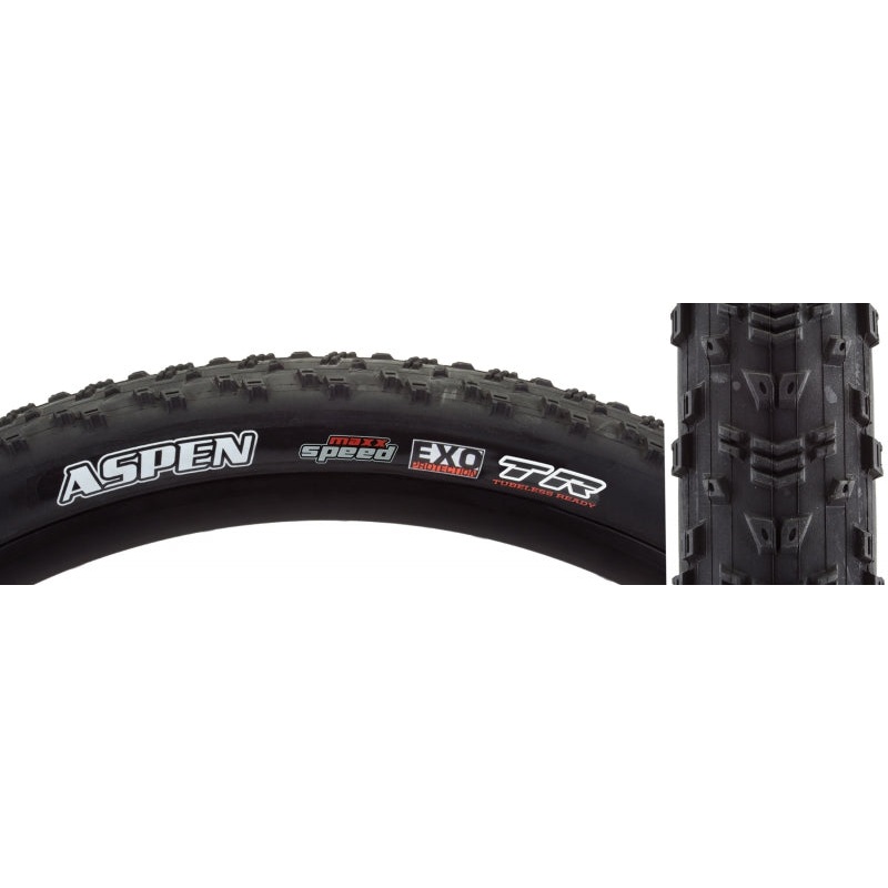 Maxxis Aspen Tire – 29 x 2.40 Tubeless Folding Black MaxxSpeed EXO 170tpi