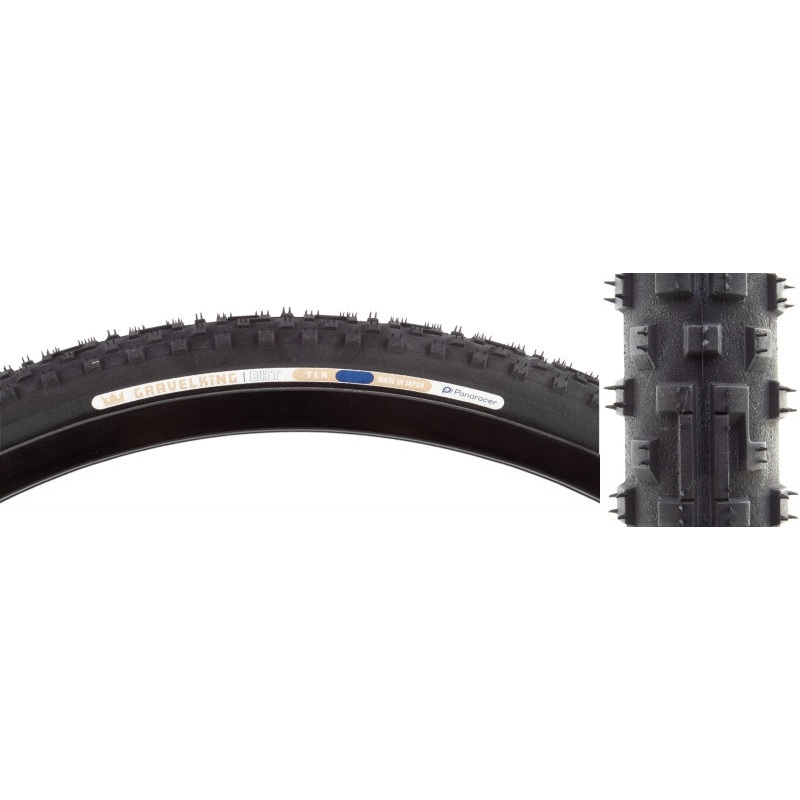 Panaracer GravelKing EXT Tire – 700 x 45 Tubeless Folding Black