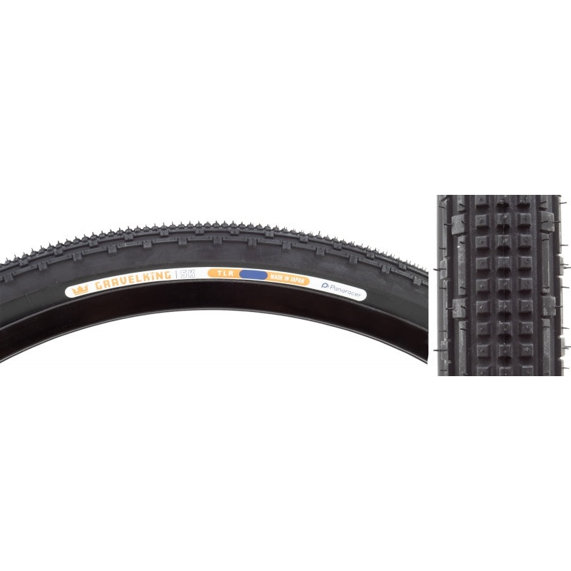 Panaracer GravelKing SK Tire – 700 x 50 Tubeless Folding Black