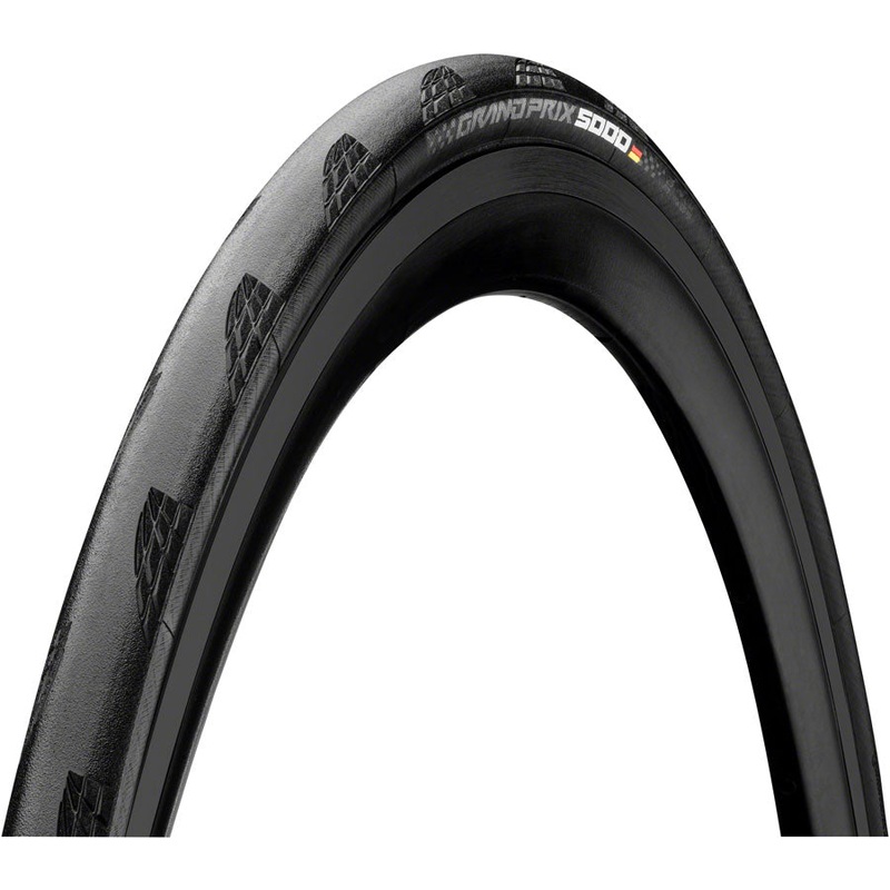 Continental Grand Prix 5000 Tire – 700 x 32 Clincher Folding BLK BLKChili Vectran Breaker LazerGrip ACT