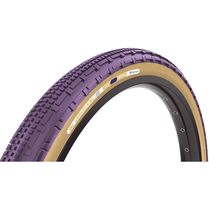Panaracer GravelKing SK Tire – 700 x 45 Tubeless Folding Purple/Brown