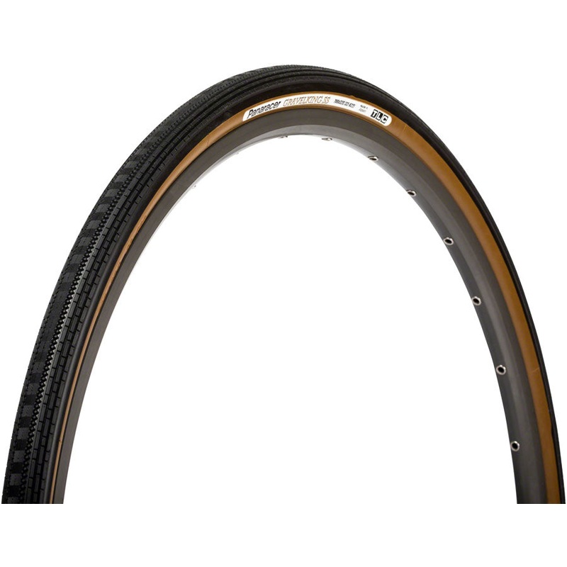 Panaracer GravelKing SS Plus Tire – 700 x 32 Tubeless Folding BLK/Brown ProTite Protection