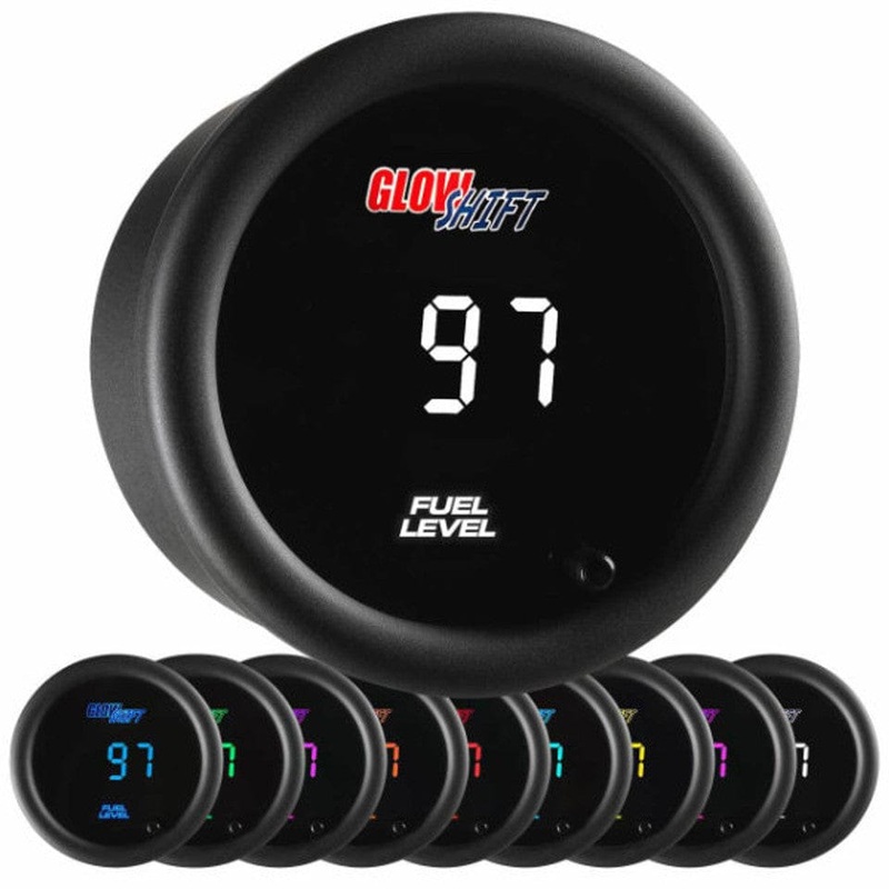 GlowShift Gauges 10 Color Digital Fuel Level Gauge