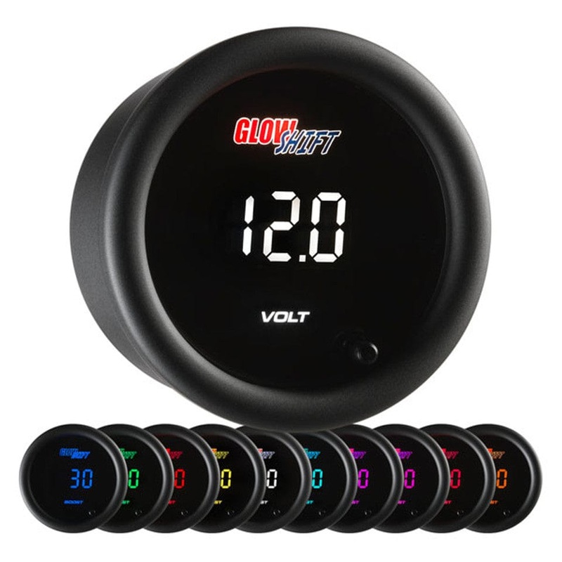 GlowShift Gauges 10 Color Digital Volt Gauge