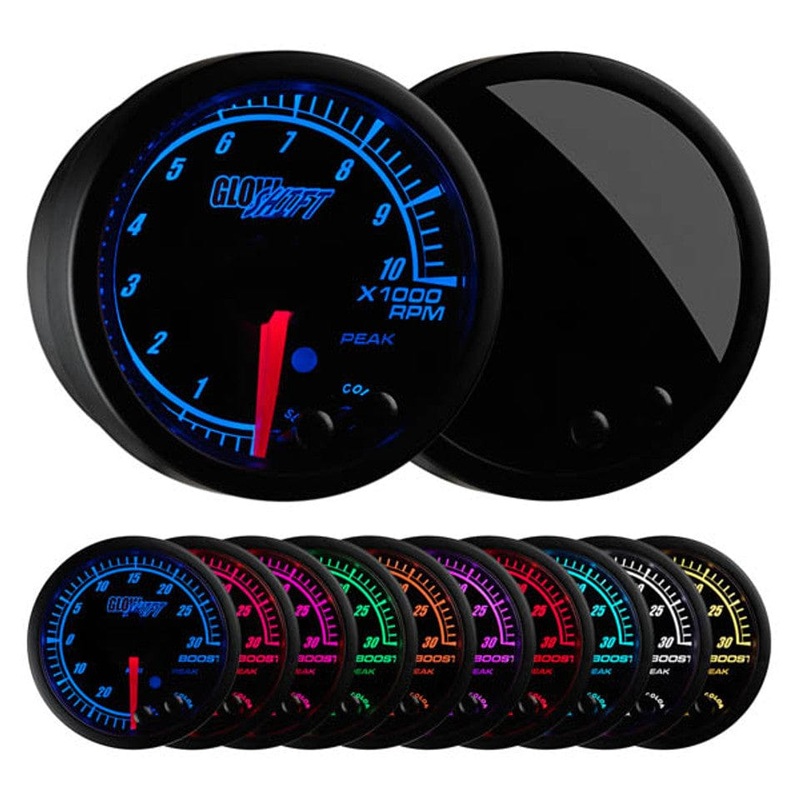 GlowShift Gauges Elite 10 Color 2″ Tachometer Gauge