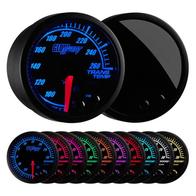 GlowShift Gauges Elite 10 Color Transmission Temperature Gauge