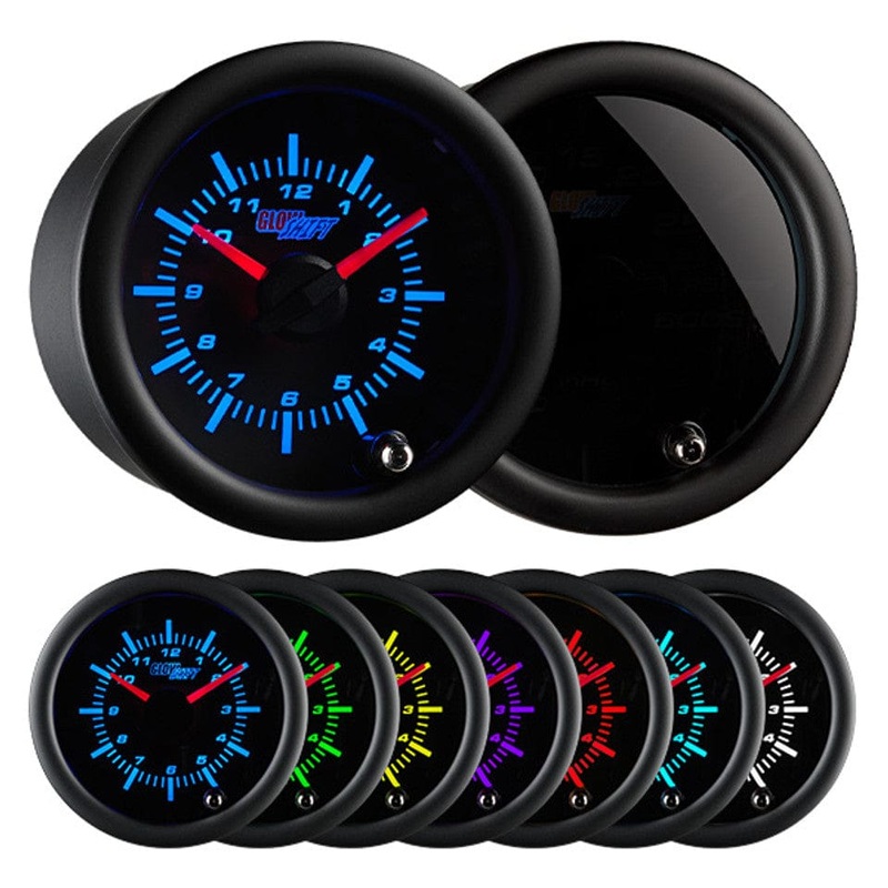 GlowShift Gauges Tinted 7 Color Clock Gauge