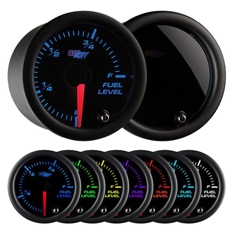GlowShift Gauges Tinted 7 Color Fuel Level Gauge