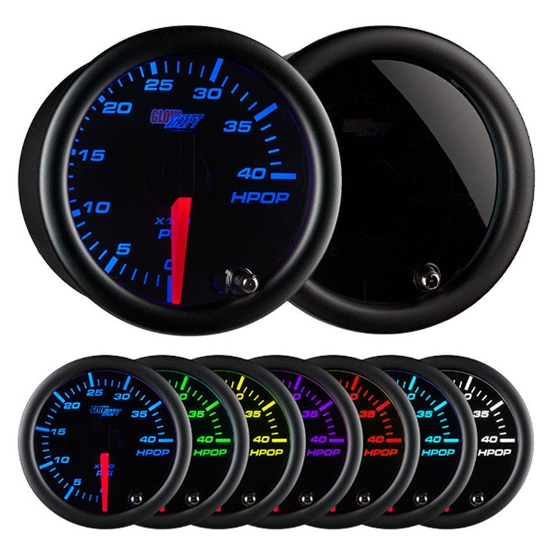 GlowShift Gauges Tinted 7 Color HPOP Gauge