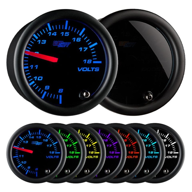 GlowShift Gauges Tinted 7 Color Volt Gauge