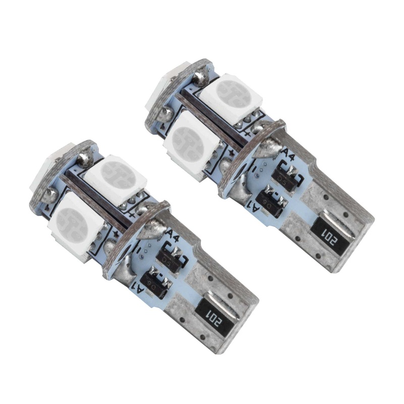 ORACLE Lighting T10 5 LED 3 Chip SMD Bulbs (Pair) – Red