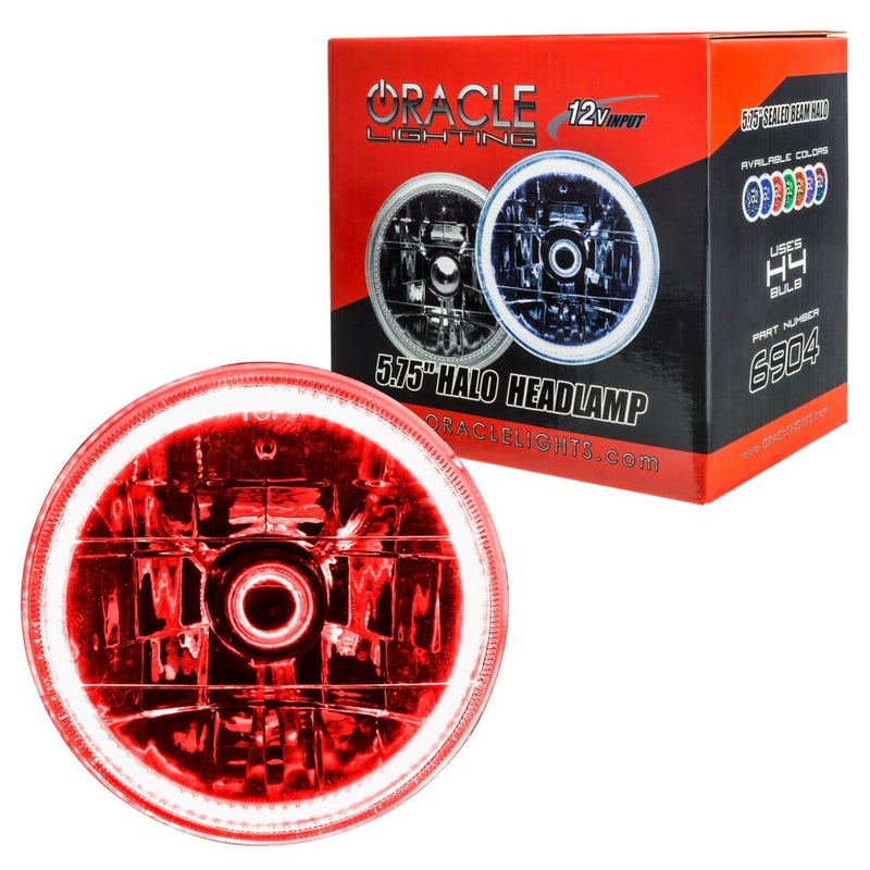 ORACLE Lighting Pre-Installed Lights 5.75 IN. Sealed Beam – Red Halo