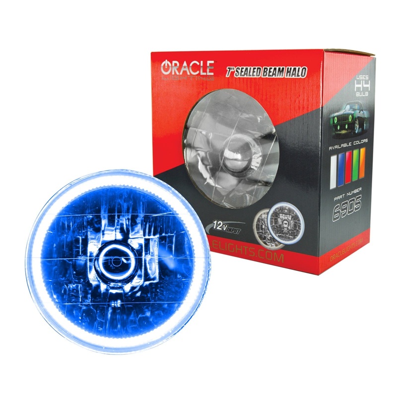 ORACLE Lighting Pre-Installed Lights 7 IN. Sealed Beam – Blue Halo