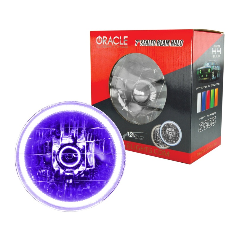 ORACLE Lighting Pre-Installed Lights 7 IN. Sealed Beam – UV/Purple Halo