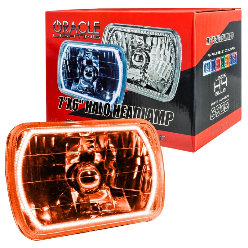ORACLE Lighting Pre-Installed Lights 7×6 IN. Sealed Beam – Amber Halo