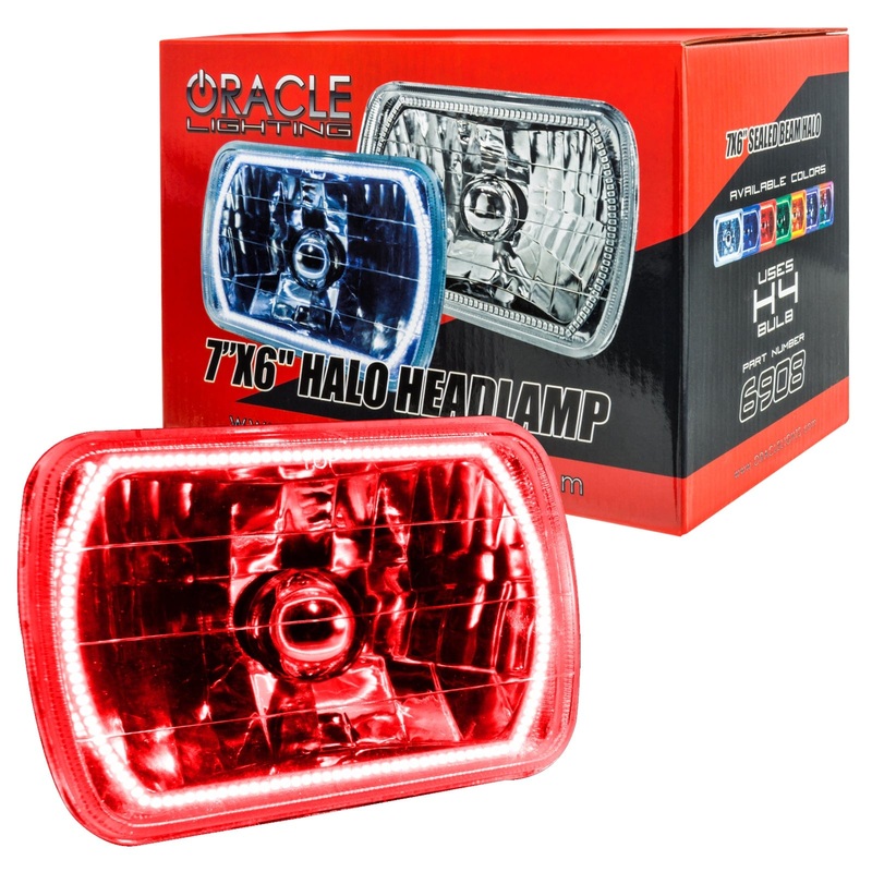 ORACLE Lighting Pre-Installed Lights 7×6 IN. Sealed Beam – Red Halo