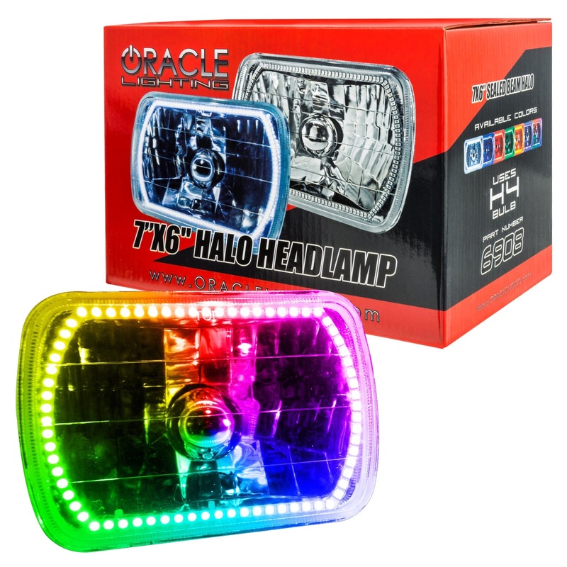 ORACLE Lighting Pre-Installed Lights 7×6 IN. Sealed Beam – ColorSHIFT Halo