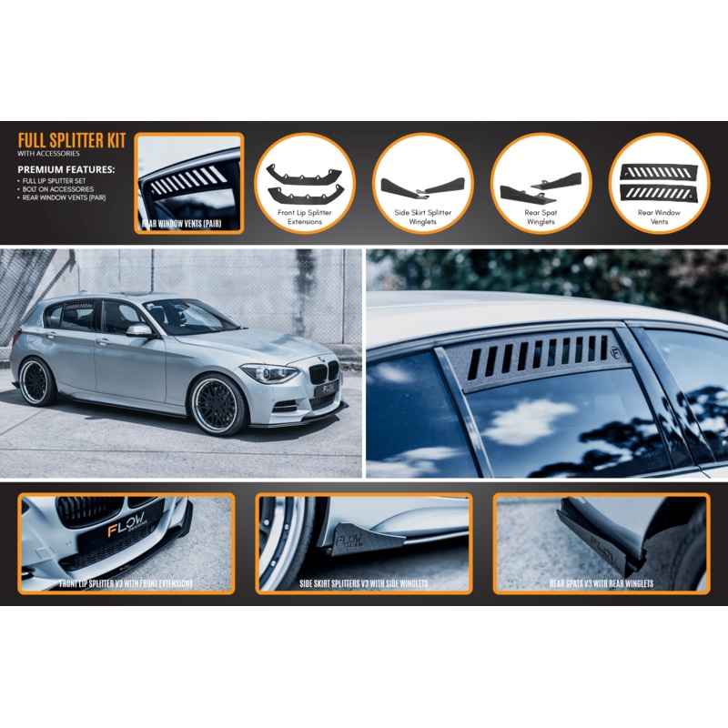 Flow Designs F20 Pre LCI M135 Full Lip Splitter Set