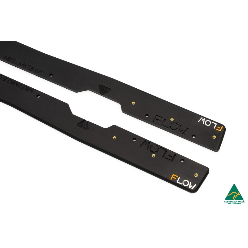 Flow Designs Mk7 Golf GTI Side Skirt Splitters V3 (Pair)