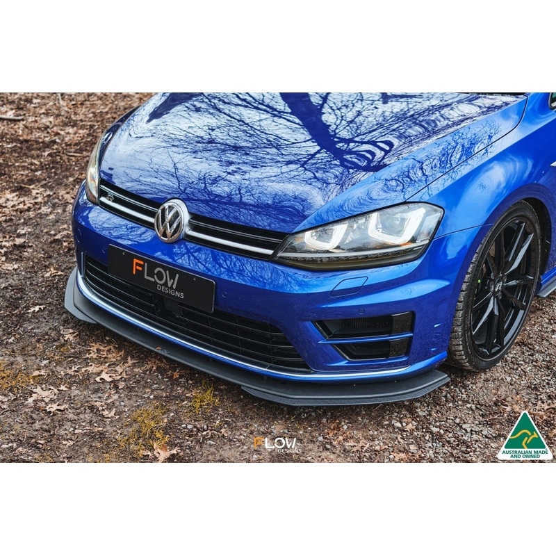 Flow Designs Mk7 Golf R Chassis Mounted Front Lip Splitter V3