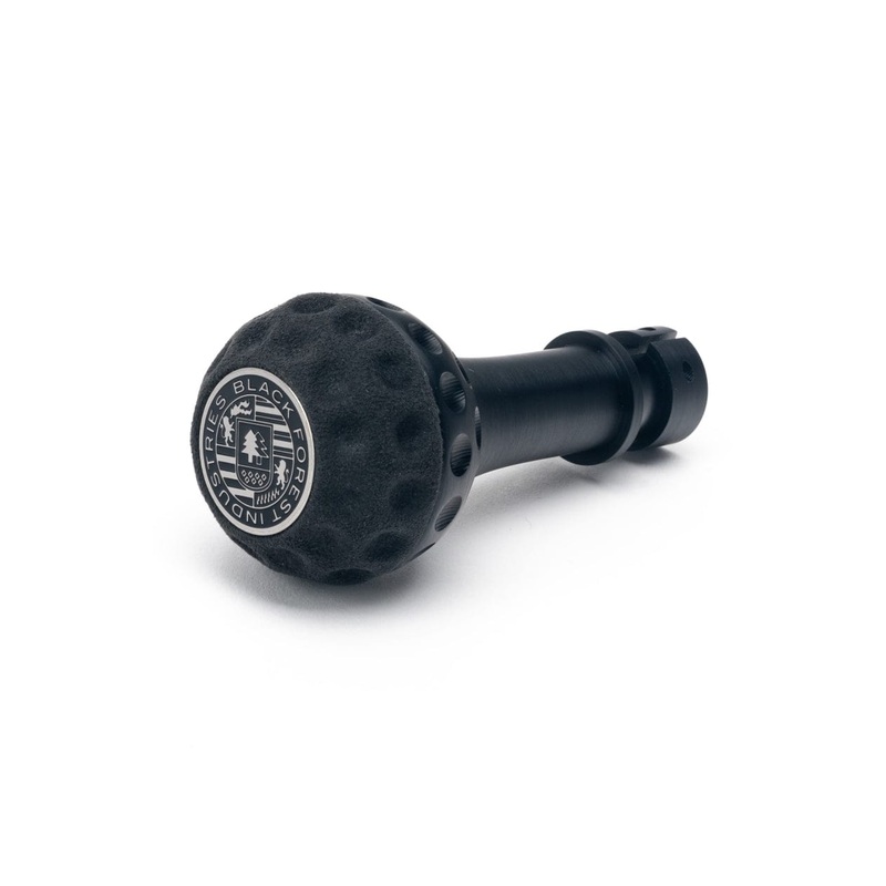 BFI GS2 Heavy Weight Shift Knob – Charcoal Black Alcantara – Black Anodized (MINI Fitment)