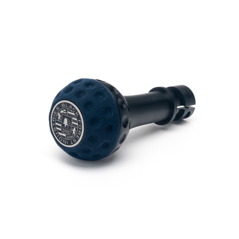 BFI GS2 Heavy Weight Shift Knob – Royal Blue Alcantara – Black Anodized (MINI Fitment)