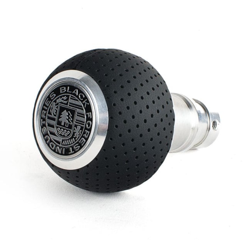 BFI Heavy Weight Shift Knob – GS2 – Black Air Leather – Machined Finish – 924-944/951