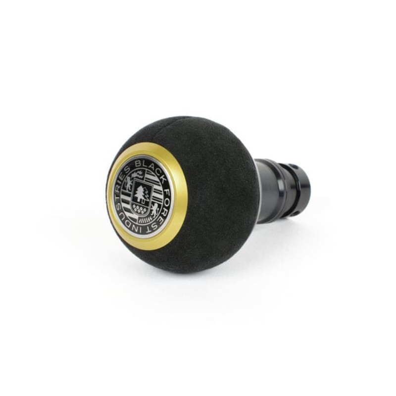 BFI Heavy Weight Shift Knob – GS2 – Black Alcantara – Black Anodized – Gold Top – 924-944/951