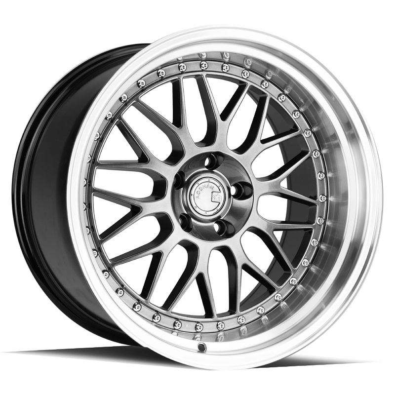 Aodhan AH02 19″ 5×112 Hyper Black w/ Machined Lip