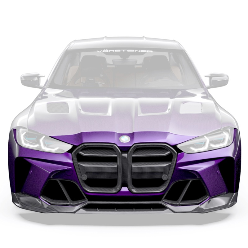Vorsteiner BMW G8X M3/M4 VRS GTS-V Aero Front Bumper Carbon Fiber PP 2×2 Glossy