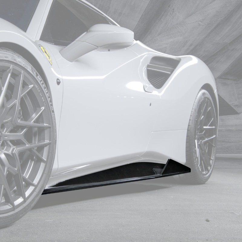 Vorsteiner Ferrari 488 Aero Sideskirts Carbon Fiber PP 1×1 Glossy