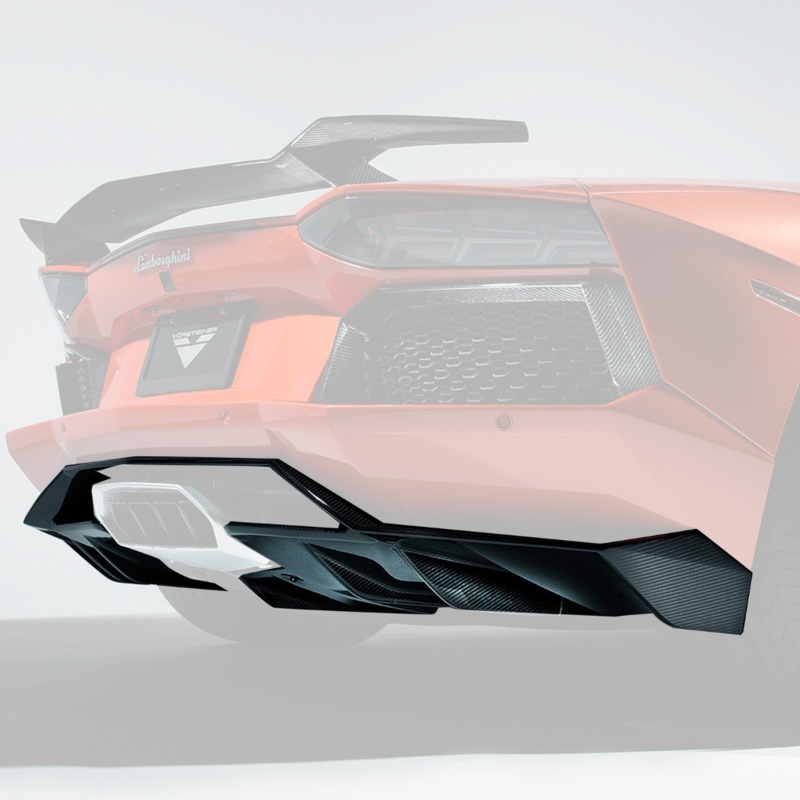 Vorsteiner Lamborghini Aventador Zaragoza Edizione Aero Rear Diffuser Carbon Fiber PP 2×2 Glossy