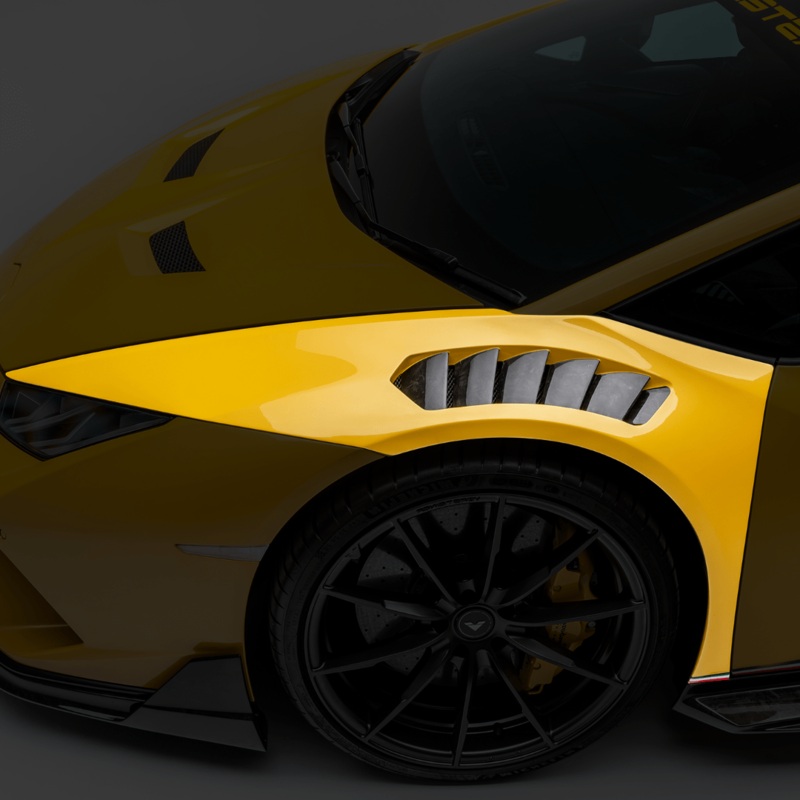 Vorsteiner Lamborghini Huracan Vincenzo Edizione Aero Front Fenders w/ Integrated Vents and Splash Sheilds Vorsteiner Carbon Matrix PP Glossy