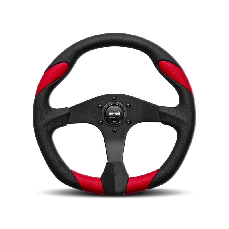 MOMO Quark Steering Wheel 350mm (Black Poly/Black Spokes) (NLA)