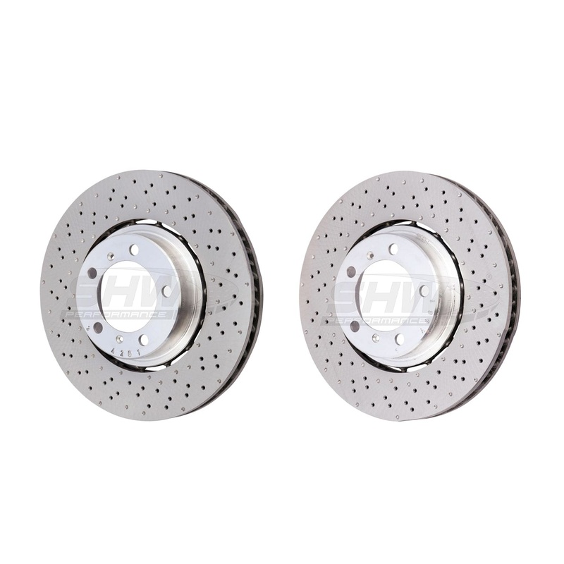 SHW Performance Front Drilled-Dimpled Lightweight Brake Rotor Kit – Audi RS6 4.0L V8 (21-22)