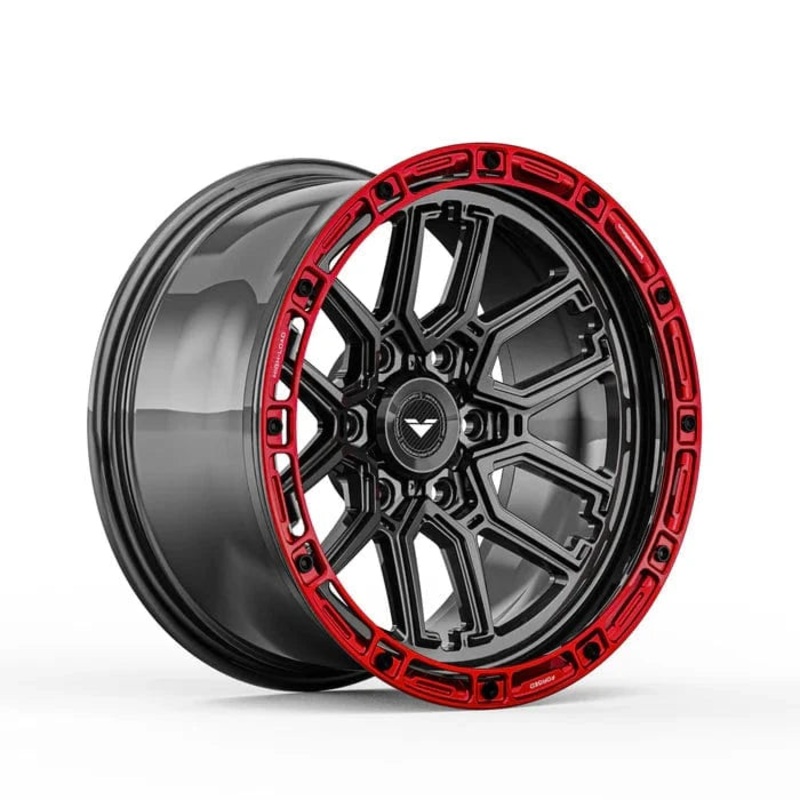 Vorsteiner Victory 6 17″ 6×135 Black Chrome w/ Orange Ring