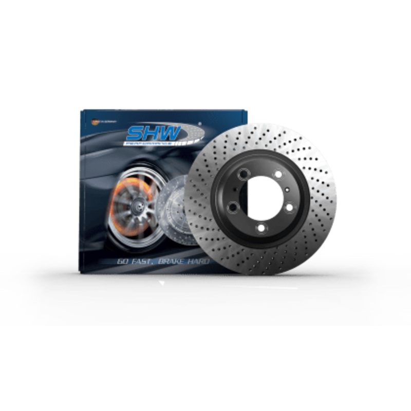 SHW Performance 95-98 Porsche 911 Carrera w/o Turbo Look Right Front Cross-Drilled Monobloc Brake Rotor (304x32mm)