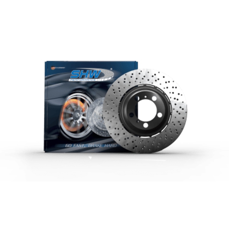 SHW Performance 96-98 Porsche 911 Carrera 4S 3.6L Right Front CDrilled Lightweight Brake Rotor (322x32mm)
