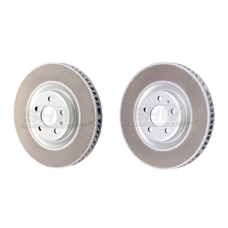 SHW Performance Front Smooth Monobloc Brake Rotor Kit (350×34) – Porsche Macan S 3.0L w / o Ceramic Brakes (15-18)