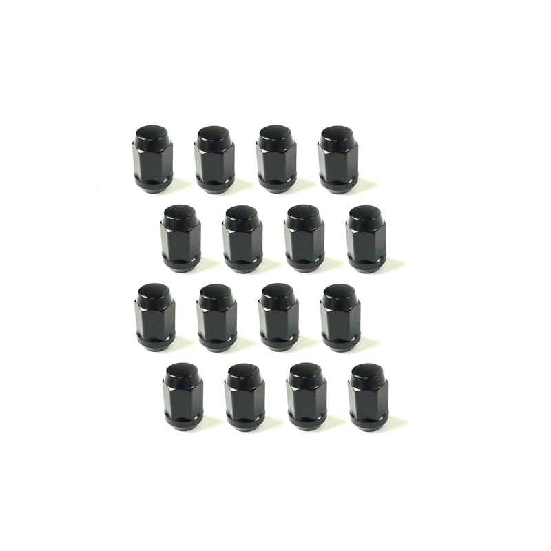 Lug Nut – Acorn – Cone – 12×1.5 – Black (set of 16)
