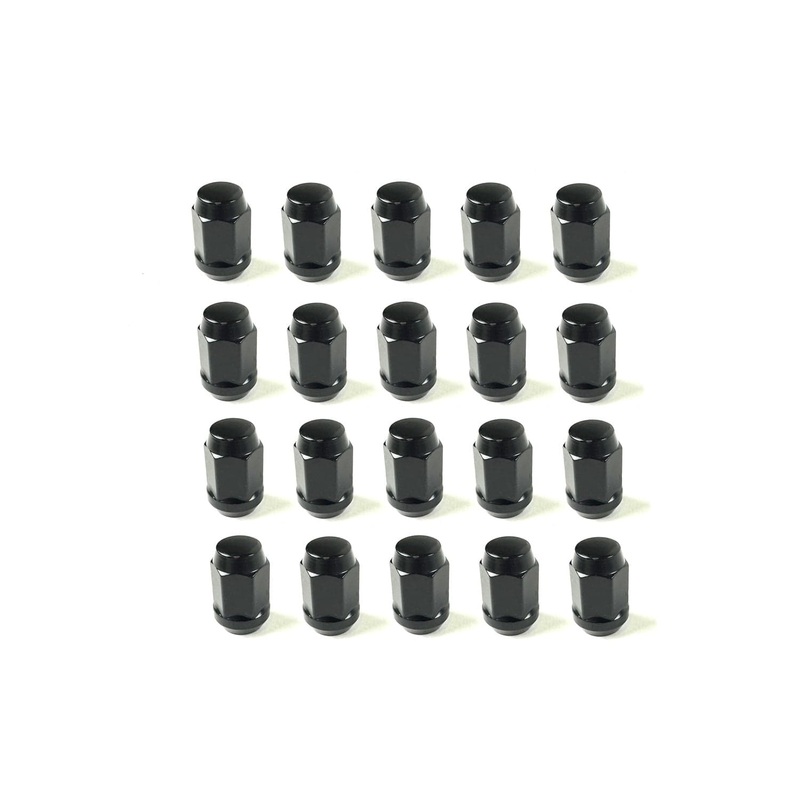 Lug Nut – Acorn – Cone – 12×1.5 – Black (set of 20)