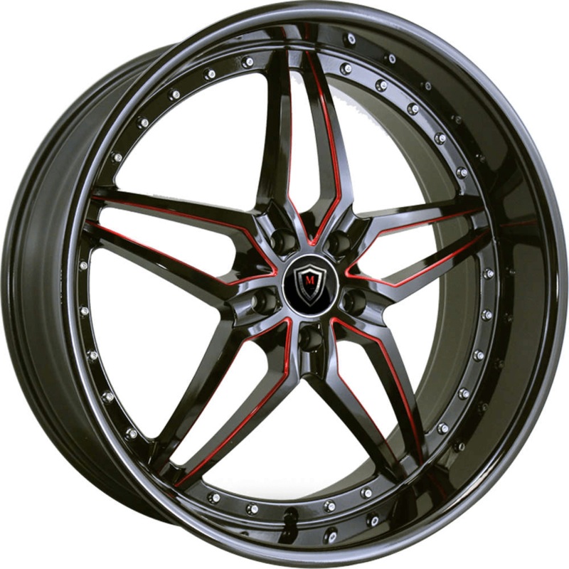 Marquee Wheels M5331A 20″ 5×120 Black / Red