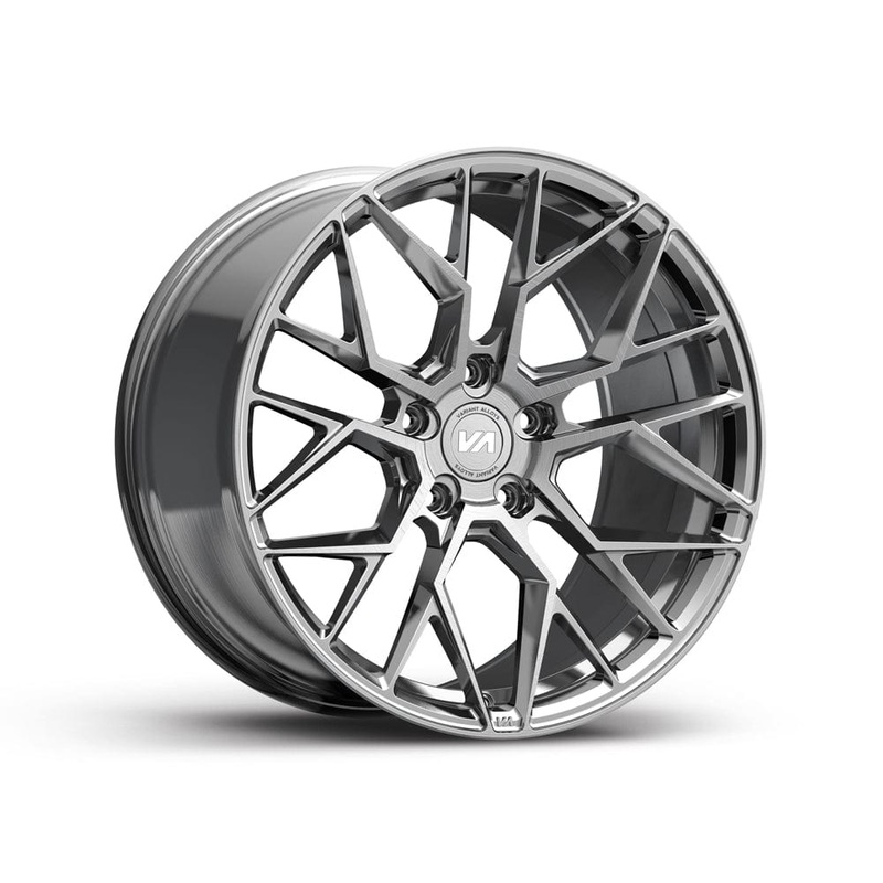 Variant Wheels Radon 20″ Custom Drill Titanium Brushed Face